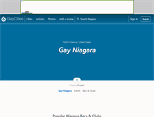 Tablet Screenshot of niagara.gaycities.com