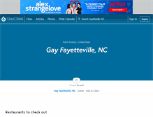 Tablet Screenshot of fayettevillenc.gaycities.com